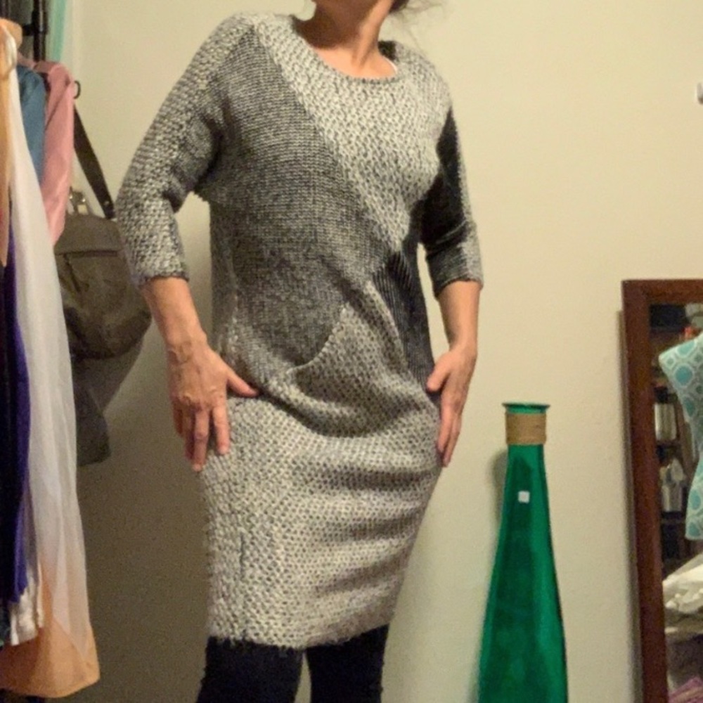 🦋Vintage Baker Payne Geometric Sweater Dress